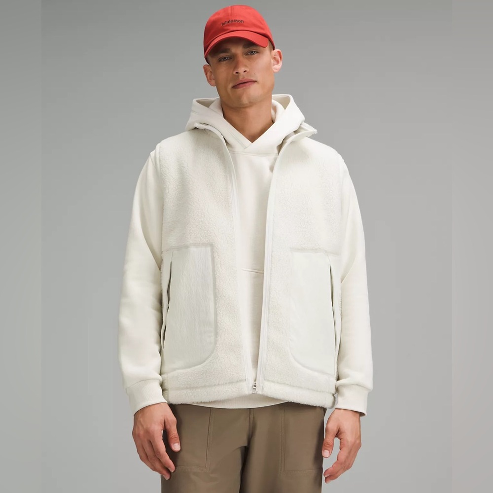 Lululemon High Pile Fleece Vest Men’s Size XXL Color Bone